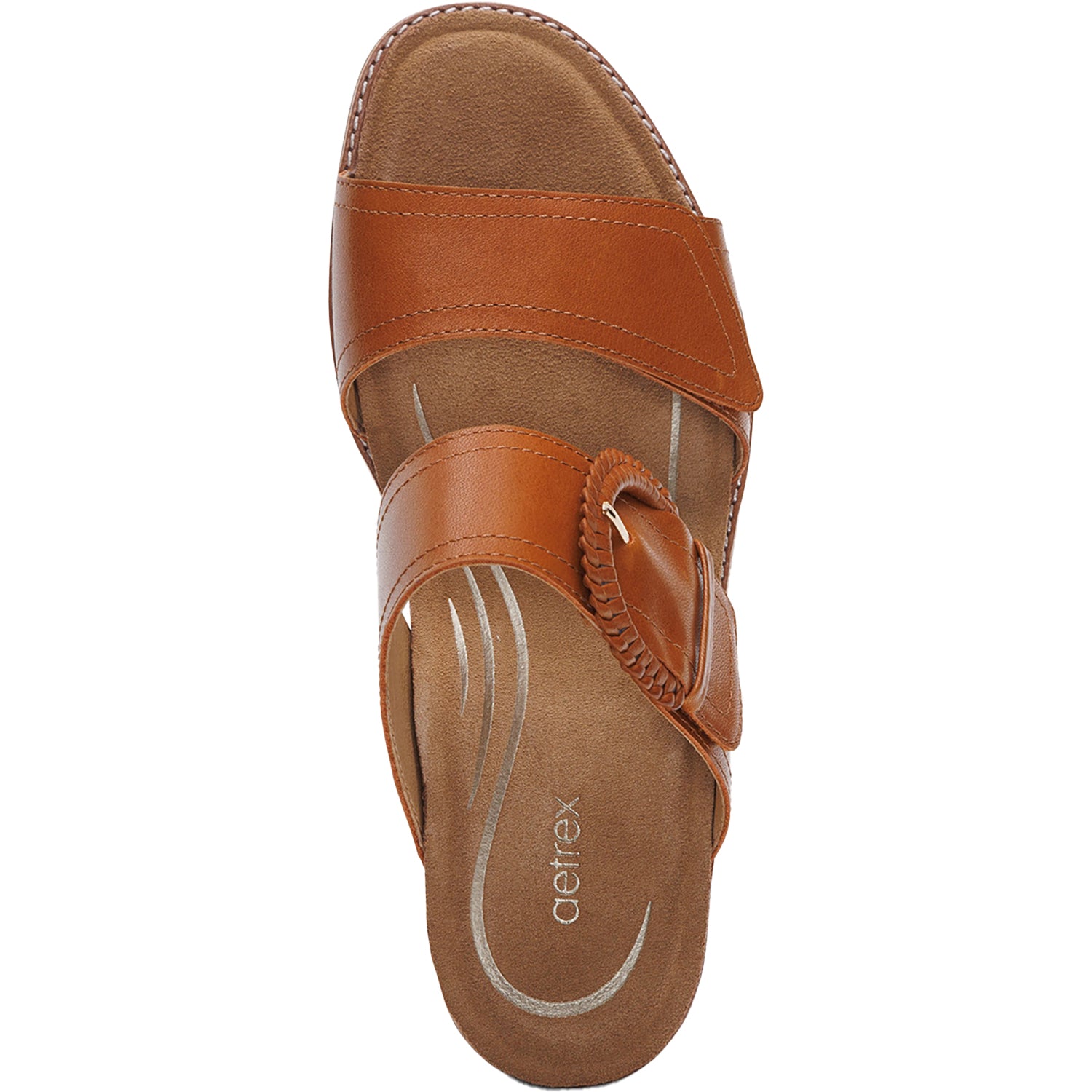 Womens Aetrex Women's Aetrex Tatiana Cognac Leather Cognac Leather