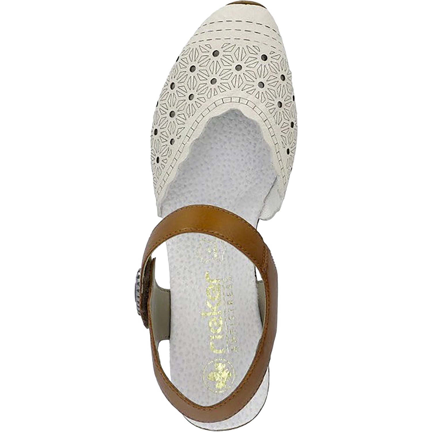 Womens Rieker Women's Rieker 43703-60 Mirjam Cream/Cayenne Leather Cream/Cayenne Leather