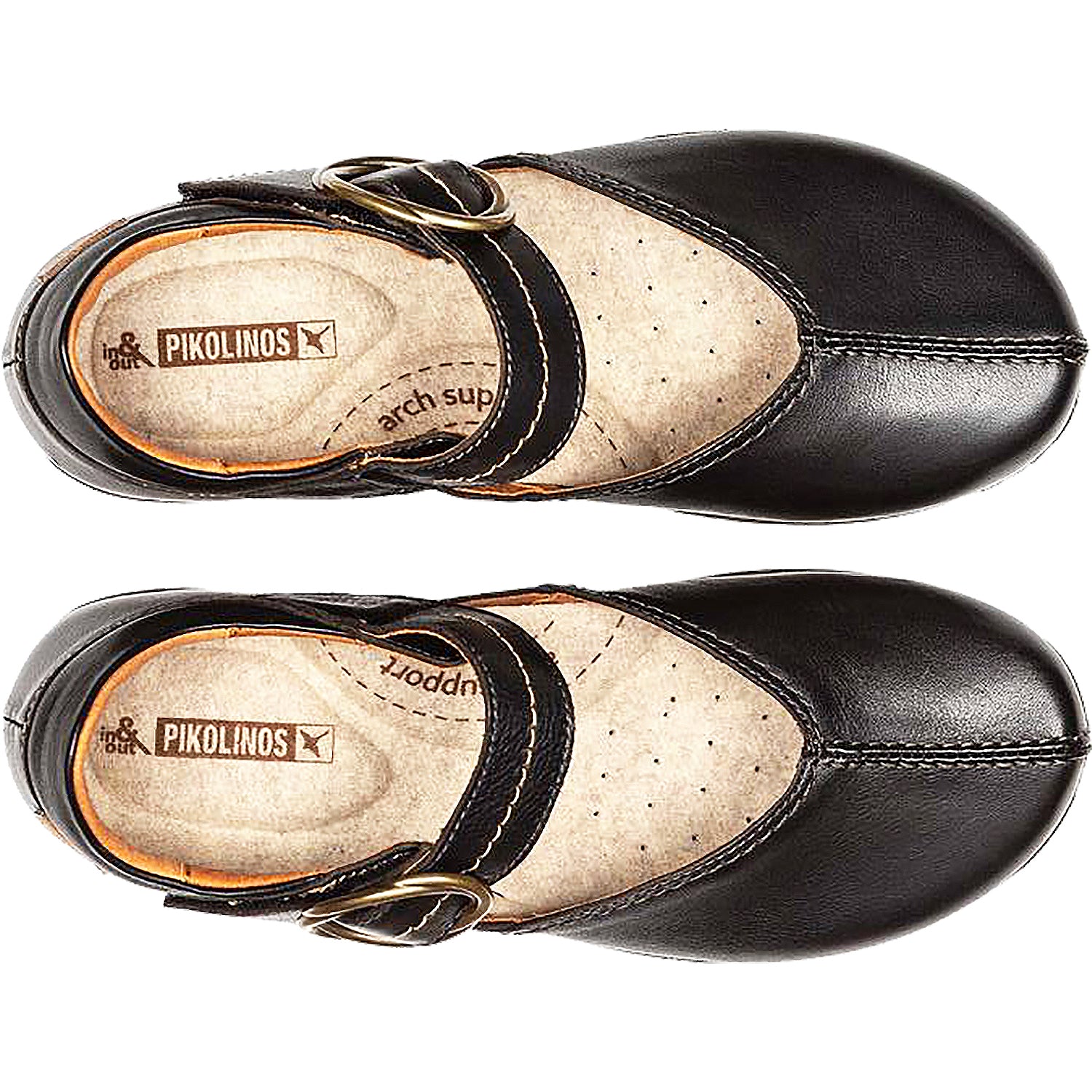 Womens Pikolinos Women's Pikolinos Granada W0W-4837 Black Leather Black Leather
