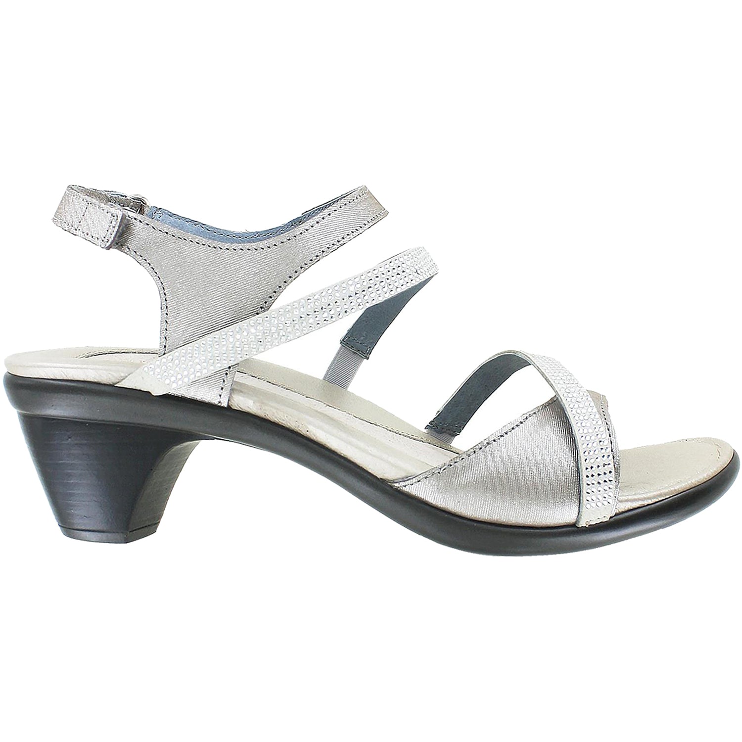 Womens Naot Women's Naot Innovate Silver Threads Leather Silver Threads Leather