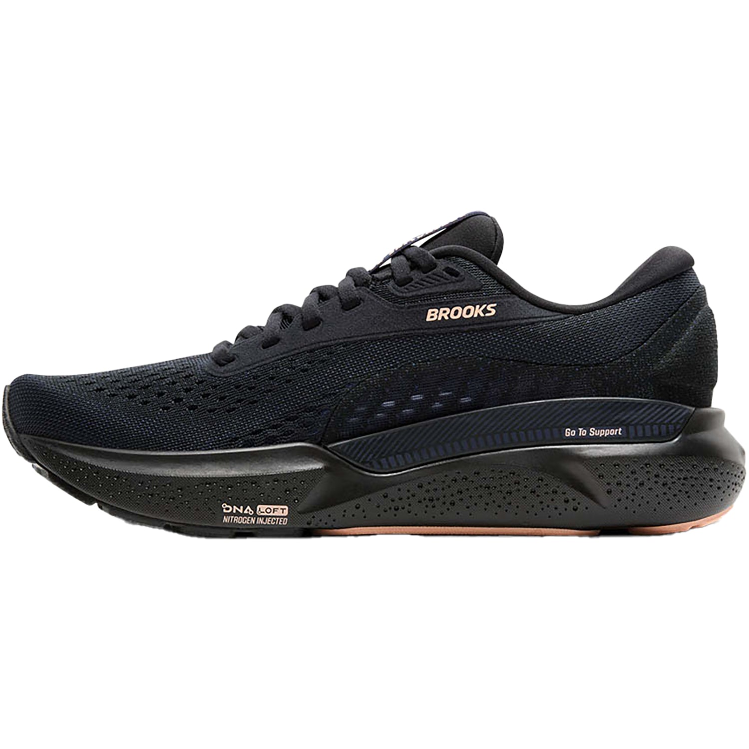 Womens Brooks Women's Brooks Adrenaline GTS 24 Black/Peacoat/Peach Mesh Black/Peacoat/Peach Mesh