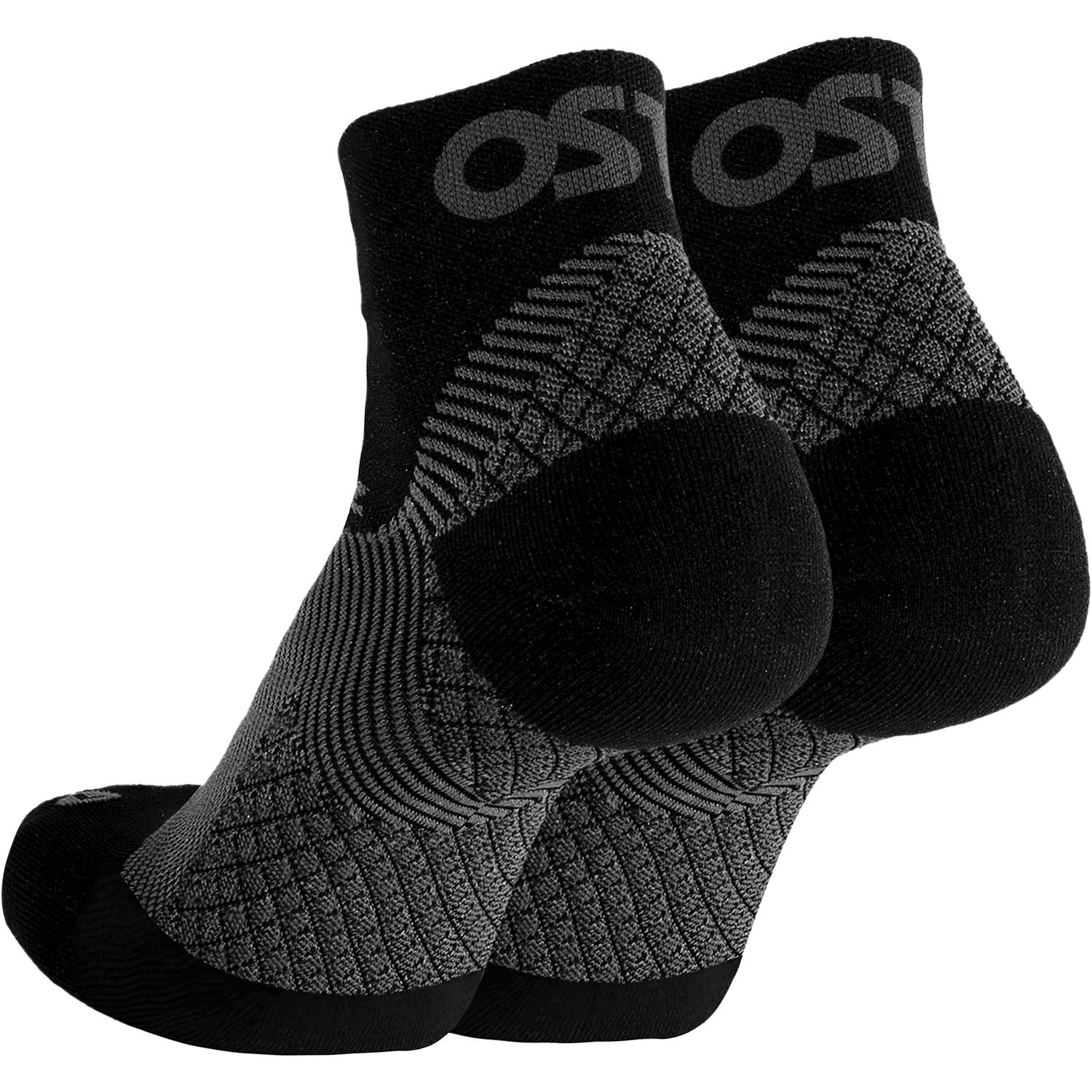 Unisex Os1st Unisex OS1st FS4 Quarter Plantar Fasciitis Socks Pair Black Black