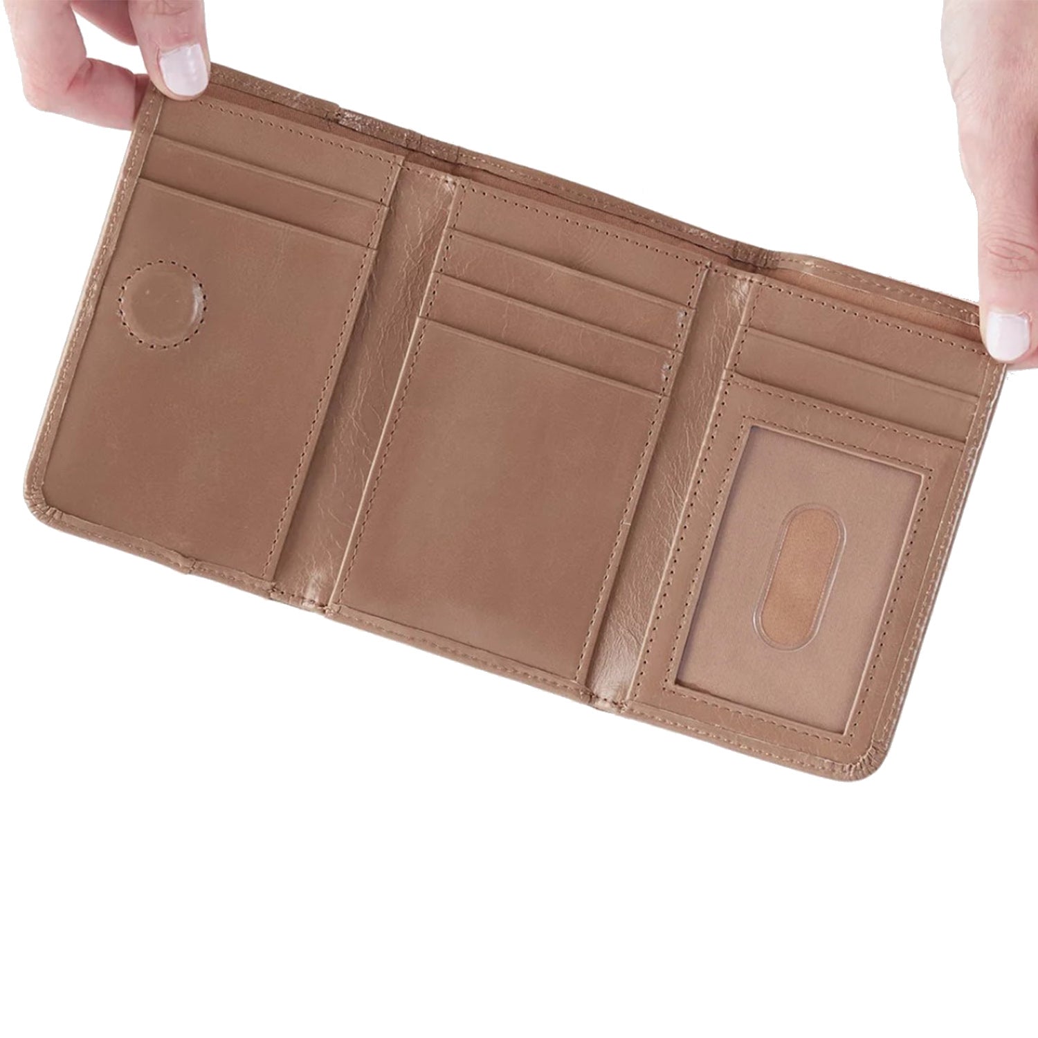 Womens Hobo Hobo International Jill Trifold Wallet Polished Cashmere Polished Cashmere