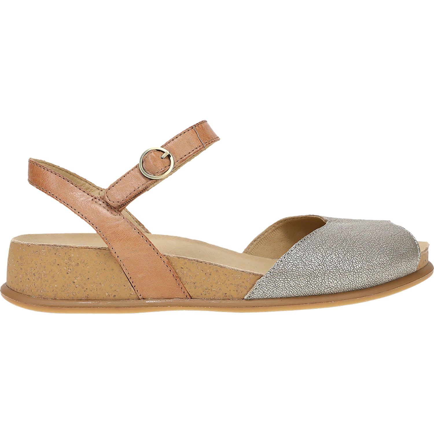 Womens Dansko Women's Dansko Cass Platino/Tan Leather Platino/Tan Leather