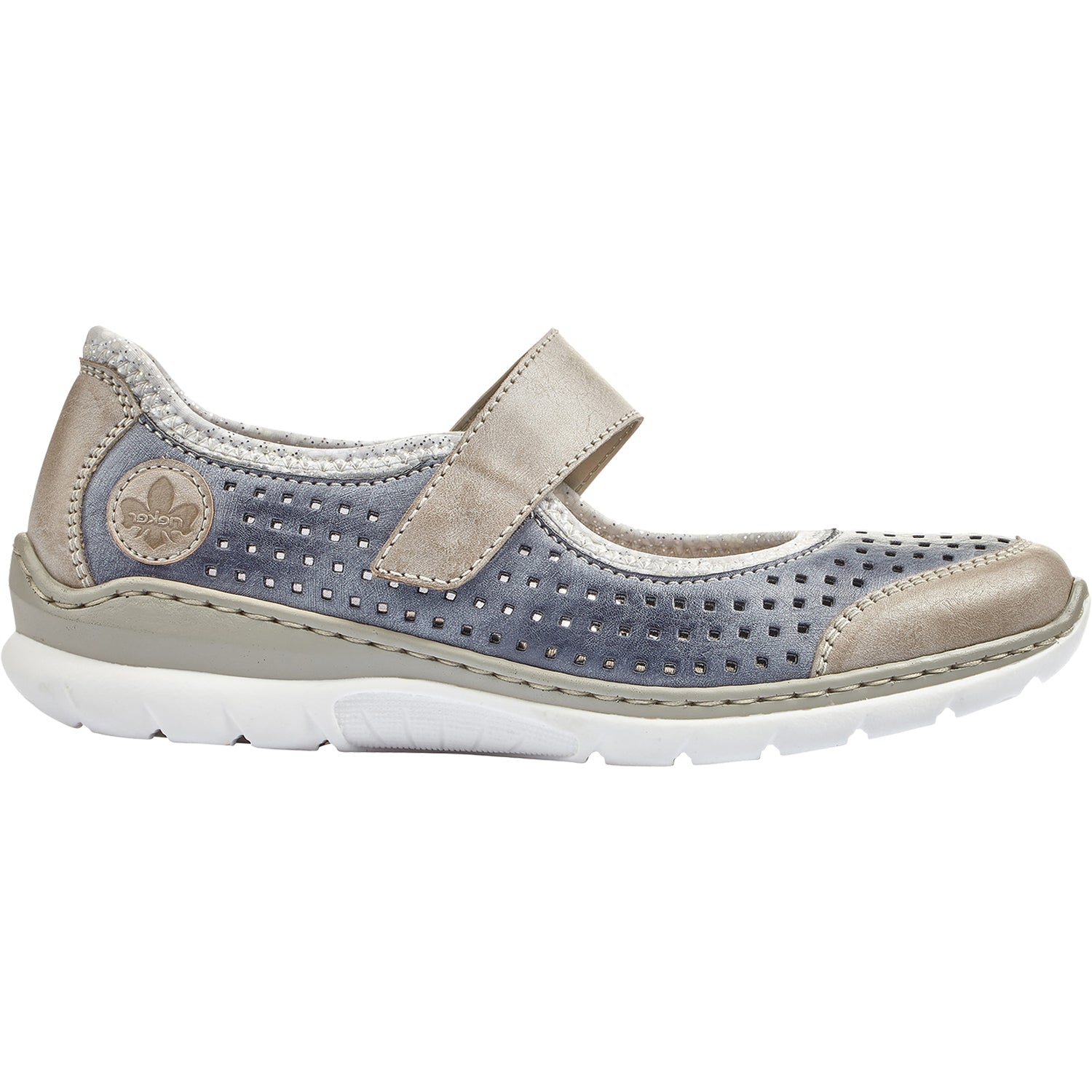 Womens Rieker Women's Rieker L32B5-42 Nikita B5 Steel/Jeans/Silver Synthetic Steel/Jeans/Silver Synthetic