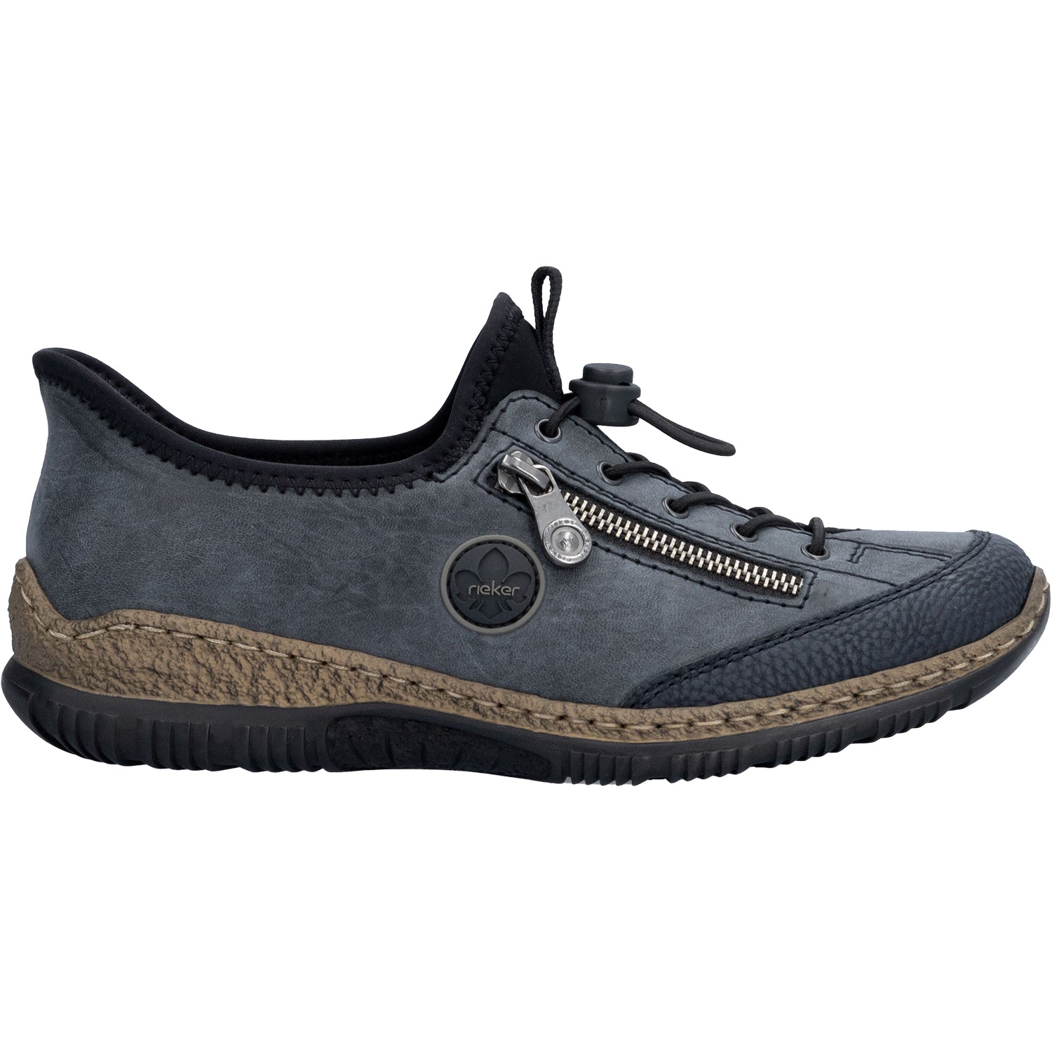 Womens Rieker Women's Rieker N3267-14 Pazifik/Atlantic/Schwarz Synthetic Pazifik/Atlantic/Schwarz Synthetic