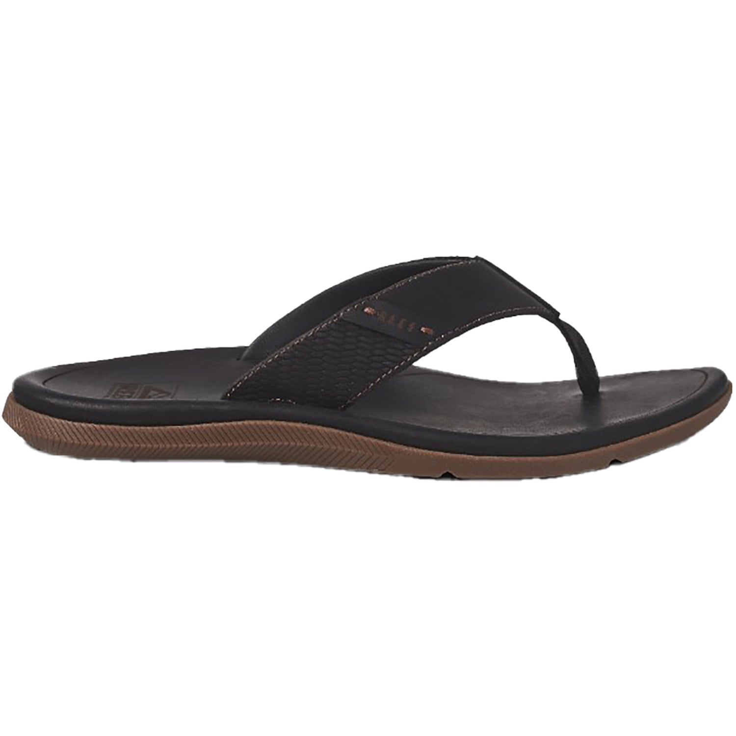 Womens Reef Men's Reef Santa Ana Black Leather Black Leather