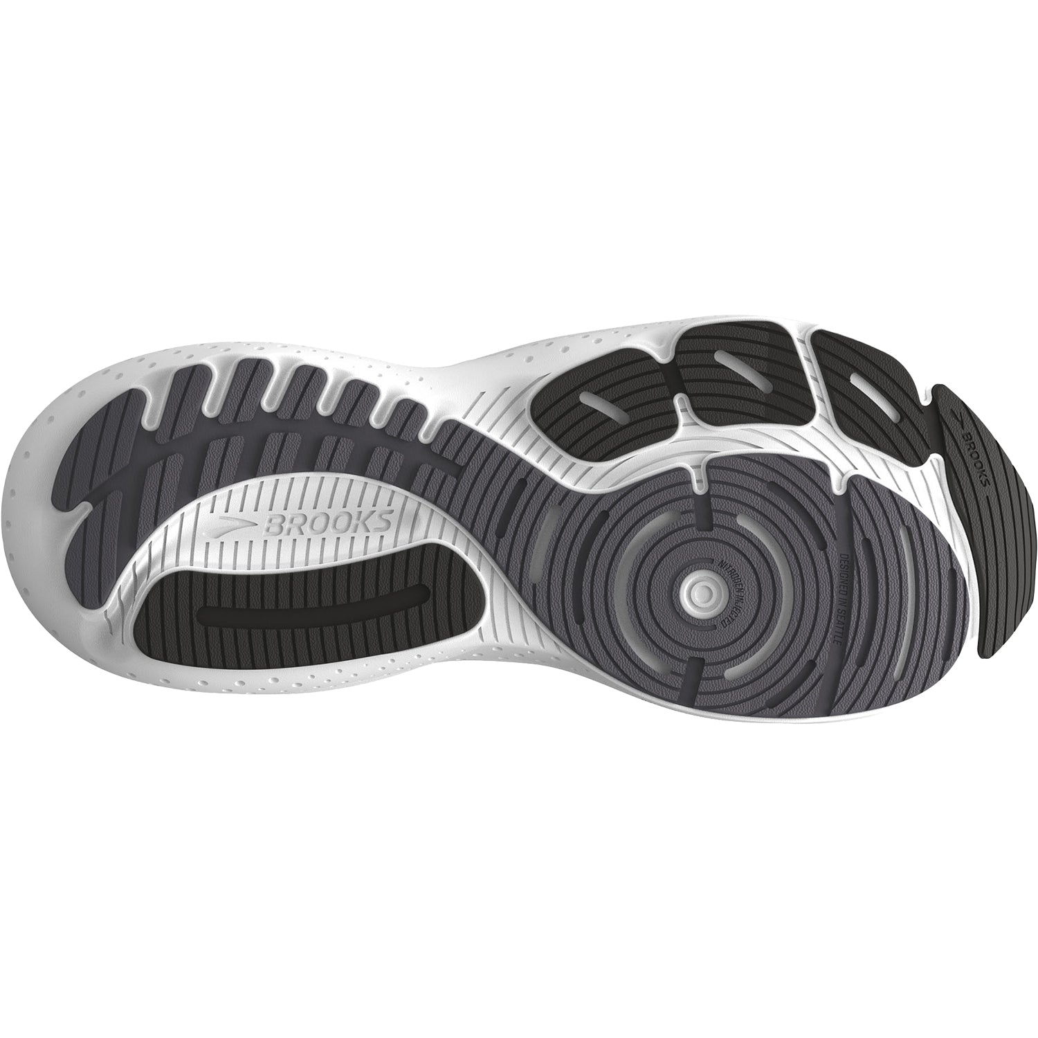 Mens Brooks Men's Brooks Glycerin GTS 21 Black/Grey/White Mesh Black/Grey/White Mesh