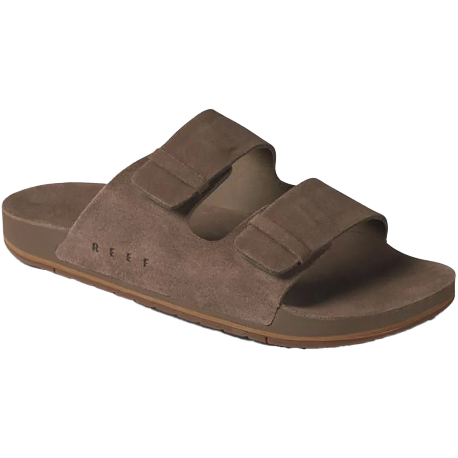 Mens Reef Men's Reef Ojai Two Bar Fossil Suede Fossil