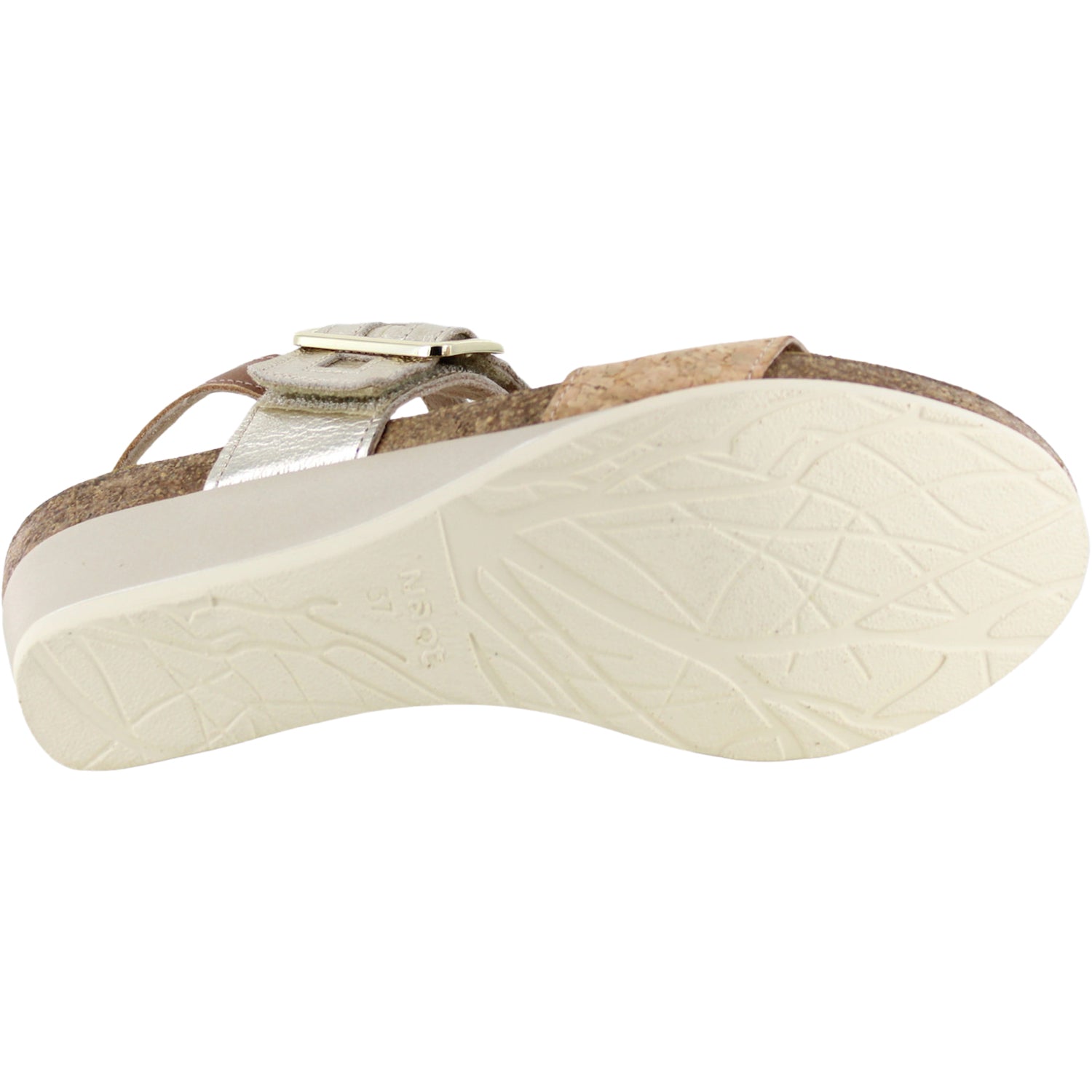 Womens Naot Women's Naot Dynasty Cork/Radiant Gold/Latte Leather Cork/Radiant Gold/Latte Leather