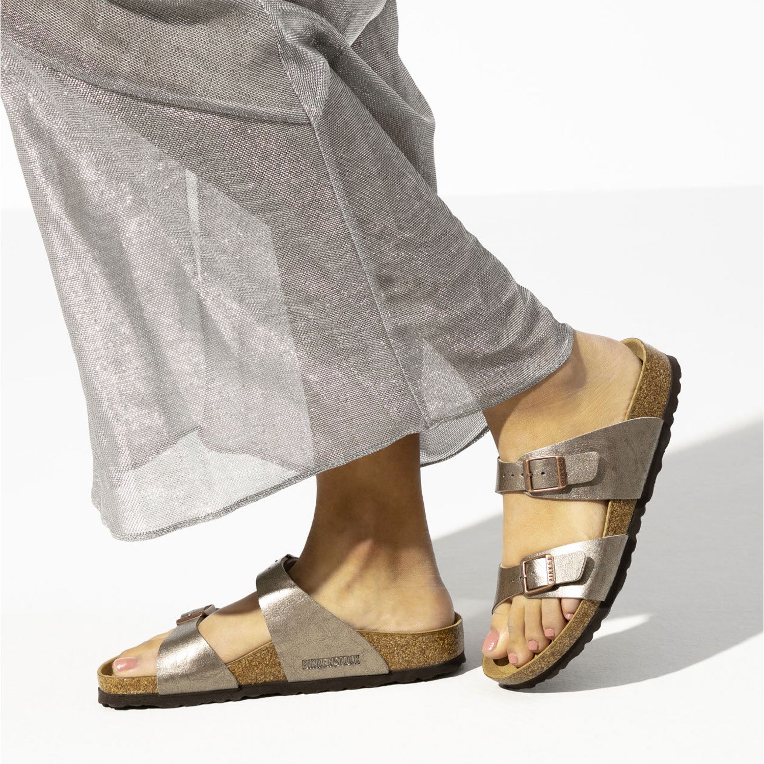 Womens Birkenstock Women's Birkenstock Sydney Graceful Taupe Birko-Flor Graceful Taupe Birko-Flor