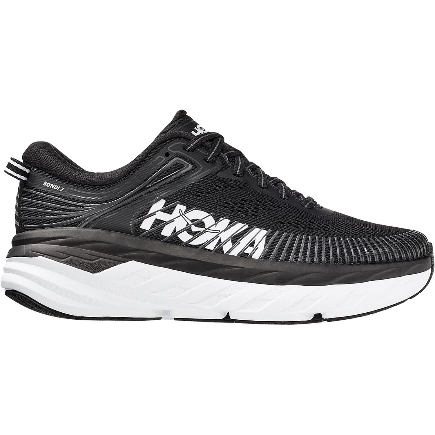 Womens Hoka one one Women's Hoka One One Bondi 7 Black/White Mesh Black/White Mesh