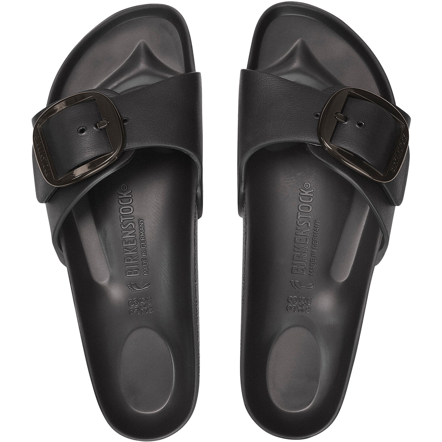 Womens Birkenstock Women's Eva Big Buckle Madrid Black Black