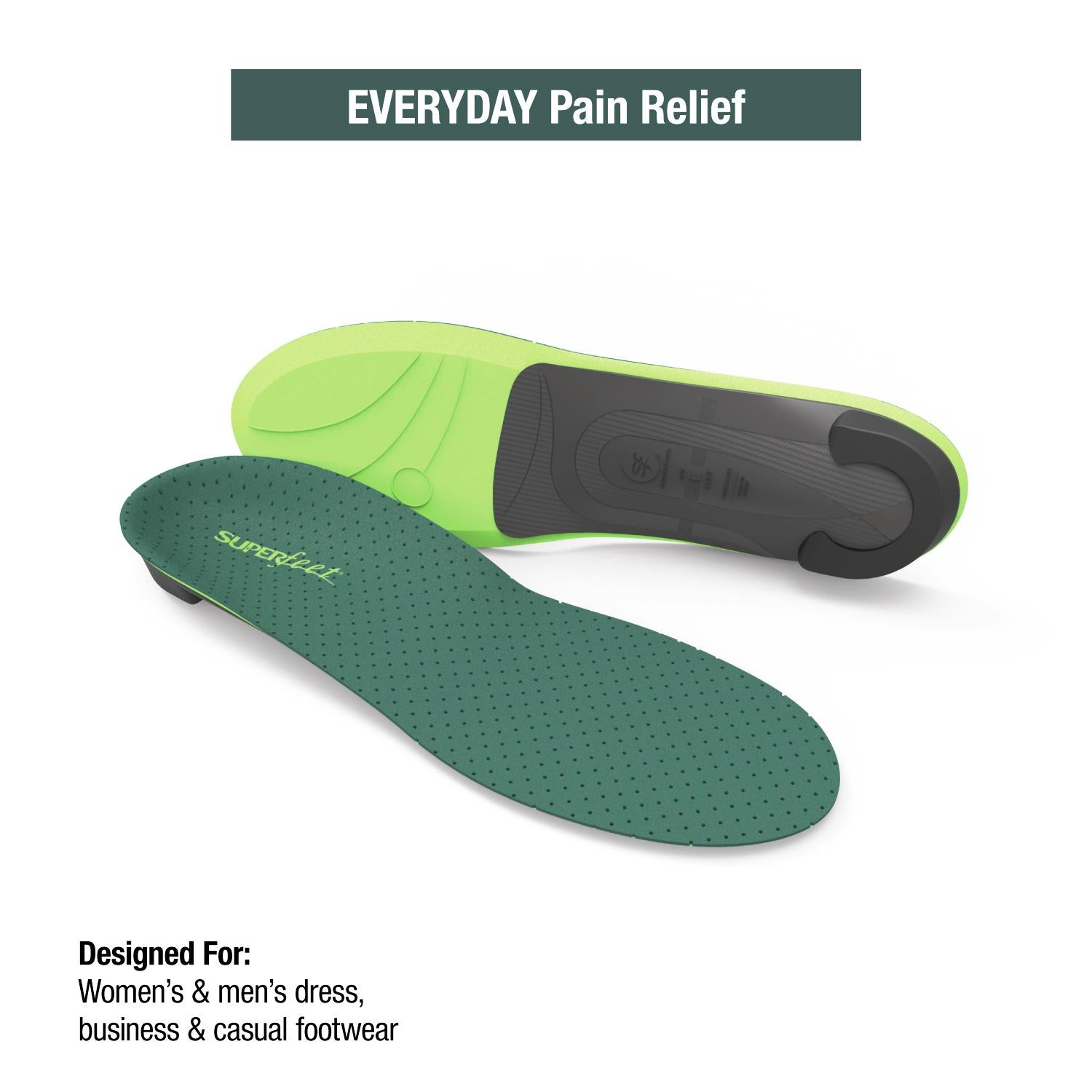 Unisex Superfeet Unisex Superfeet Casual Pain Relief Insoles Green