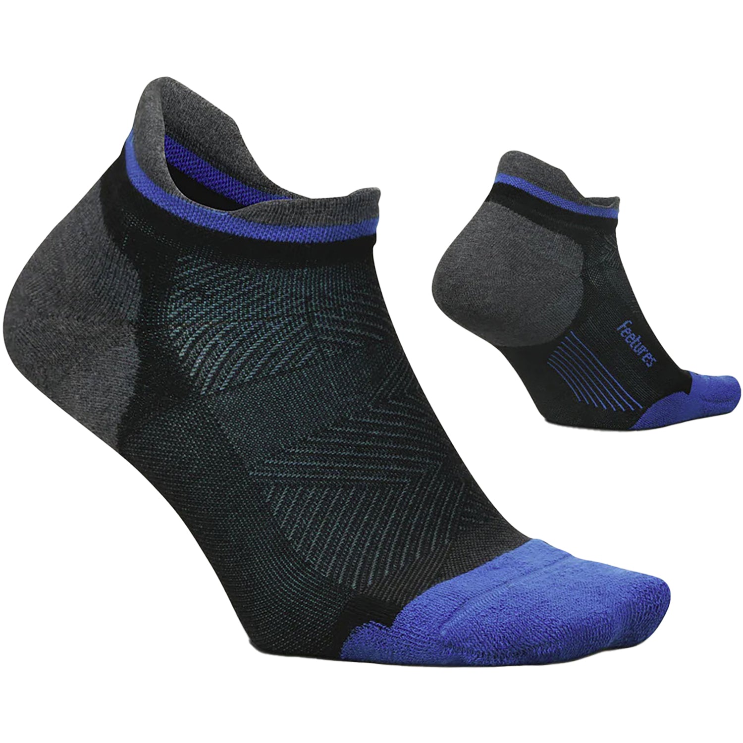 Womens Feetures Unisex Feetures Elite Max Cushion No Show Tab Socks Tech Blue Tech Blue