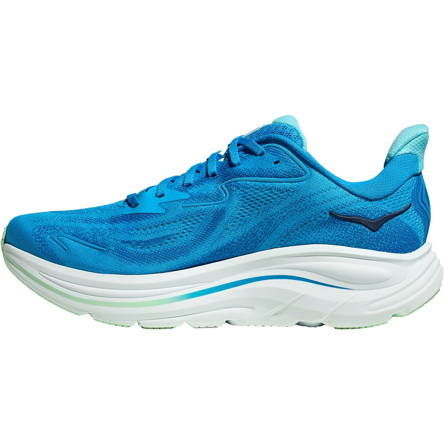 Mens Hoka one one Men's Hoka Clifton 10 Blue/Skyward Blue Mesh Blue/Skyward Blue Mesh
