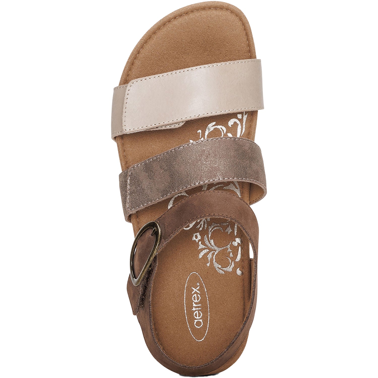 Womens Aetrex Women's Aetrex Lilly Taupe Multi Leather Taupe Multi