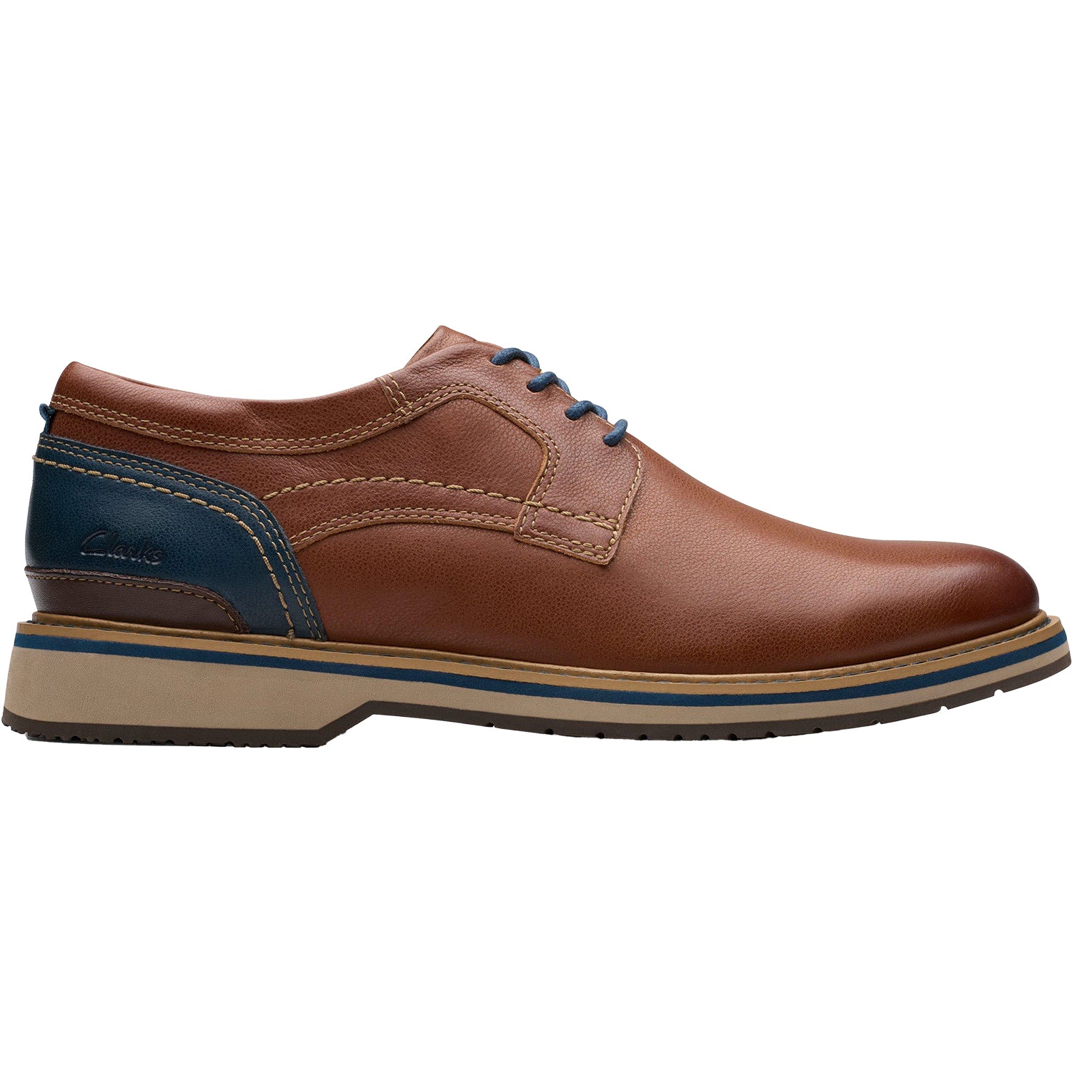 Mens Clarks Men's Clarks Monahan Plain Tan Leather Tan Leather