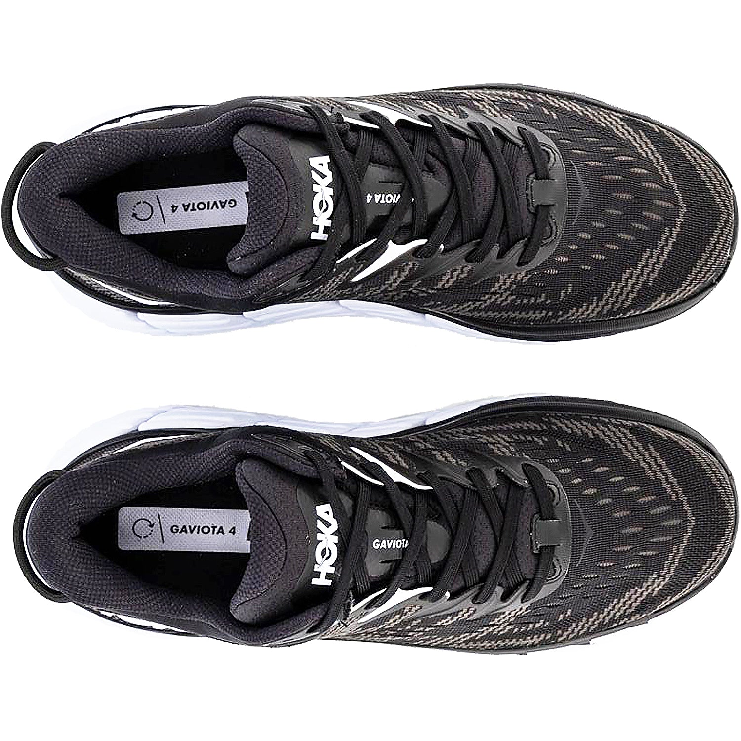 Womens Hoka one one Women's Hoka Gaviota 4 Black/White Mesh Black/White Mesh