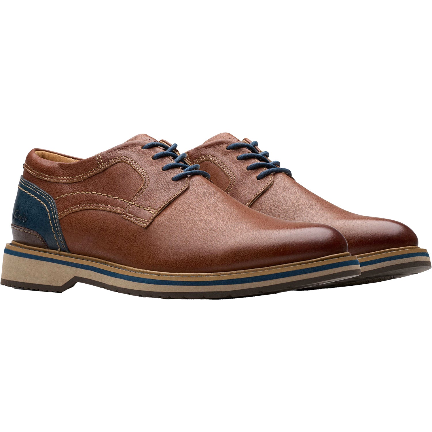 Mens Clarks Men's Clarks Monahan Plain Tan Leather Tan Leather