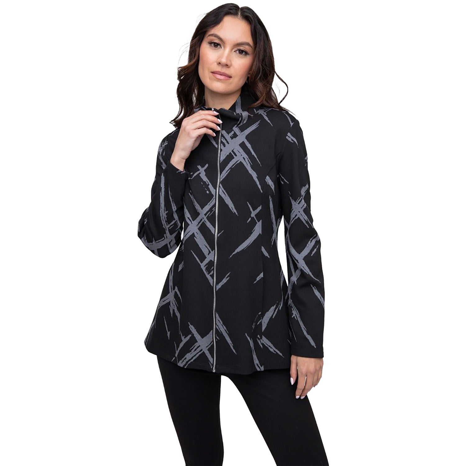 Womens Olivia by habitat Women's Olivia by Habitat Stella Jacket Black Jacquard Black Jacquard