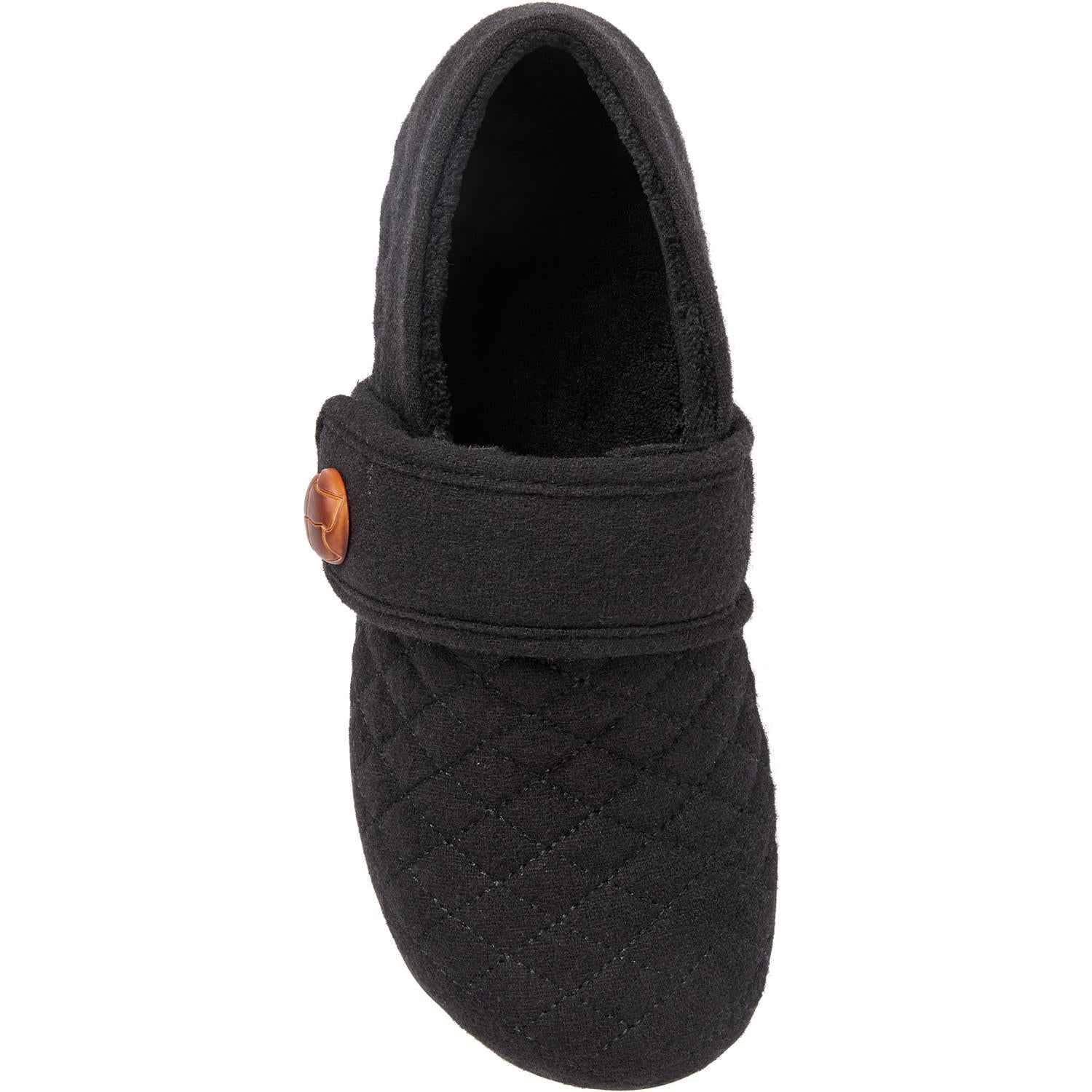 Womens Vionic Women's Vionic Jackie Slippers Black Flannel Black Flannel