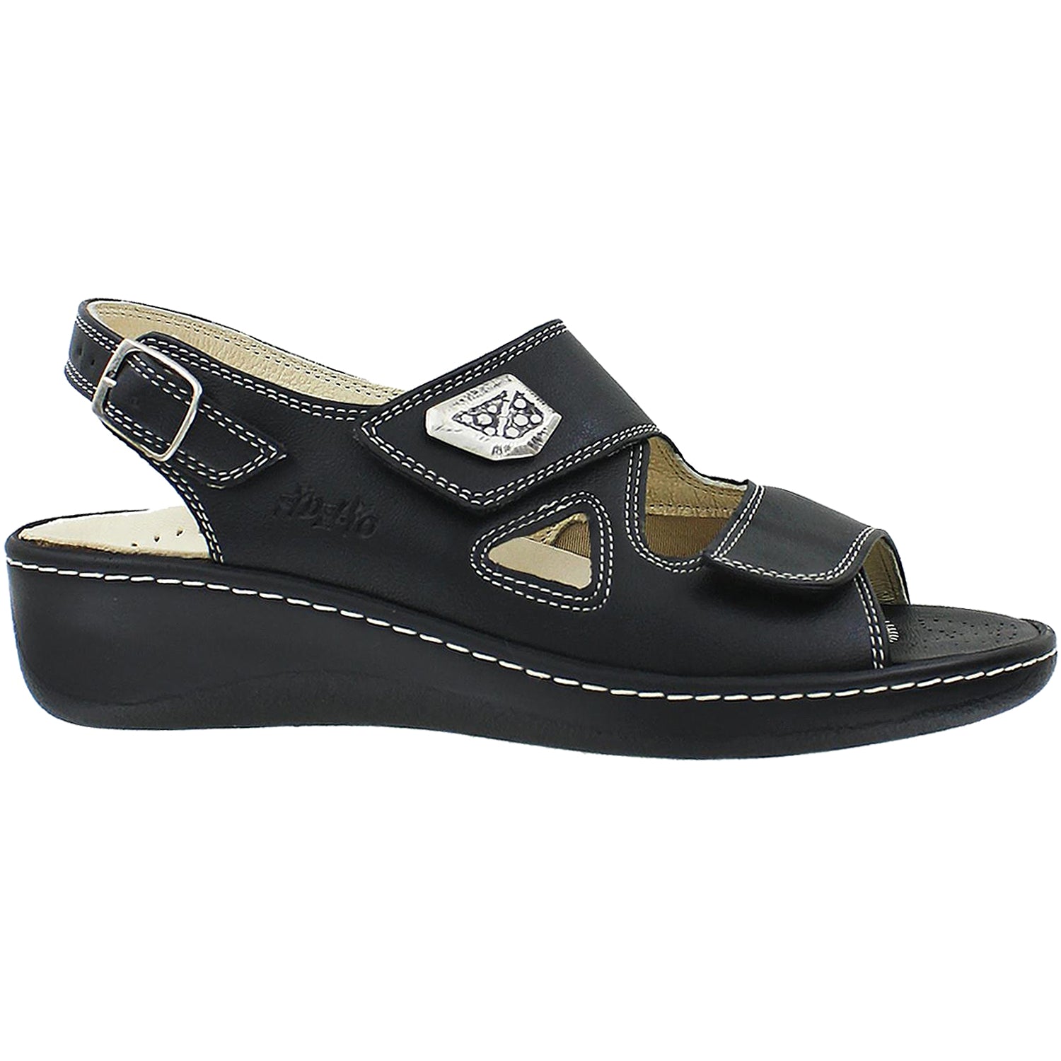 Womens Fidelio Women's Fidelio Vienna Hallux Fabia Bunion Relief 43-4004 Black Leather Black Leather