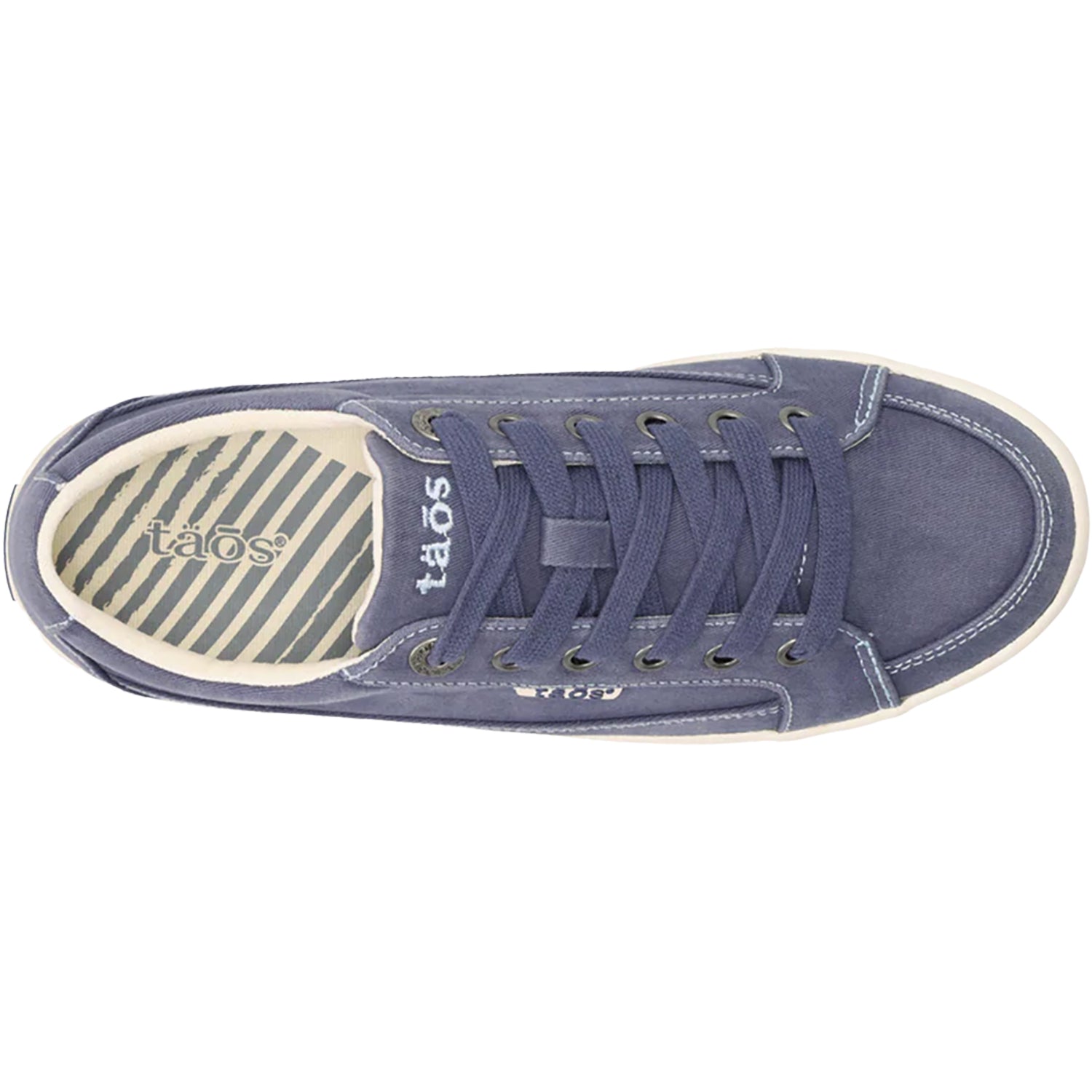 Womens Taos Women's Taos Moc Star 2 Indigo Distressed Canvas Indigo Distressed Canvas