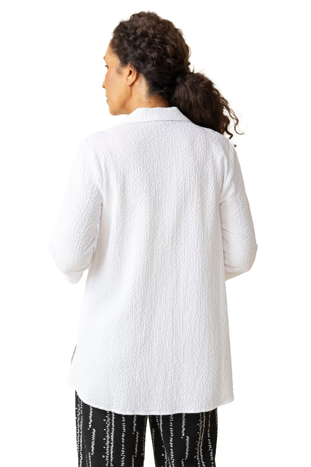 Womens Habitat Women's Habitat Crinkle Crepe Sld Patch Button White White