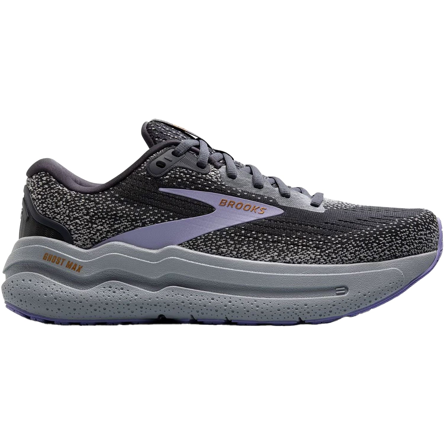 Womens Brooks Women's Brooks Ghost Max 2 Ebony/Sweet Lavender/Alloy Mesh Ebony/Sweet Lavender/Alloy