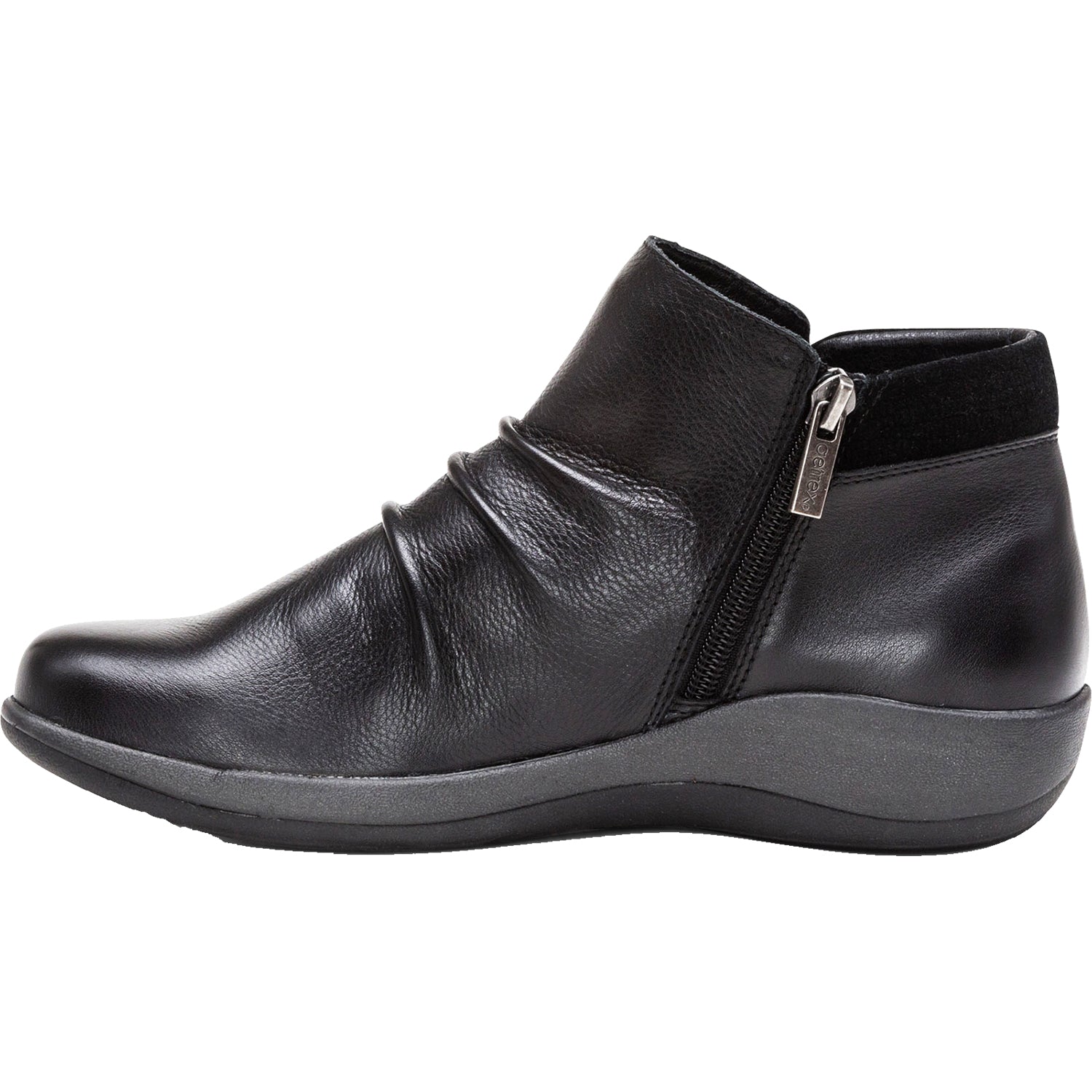 Womens Aetrex Women's Aetrex Luna Black Leather Black Leather