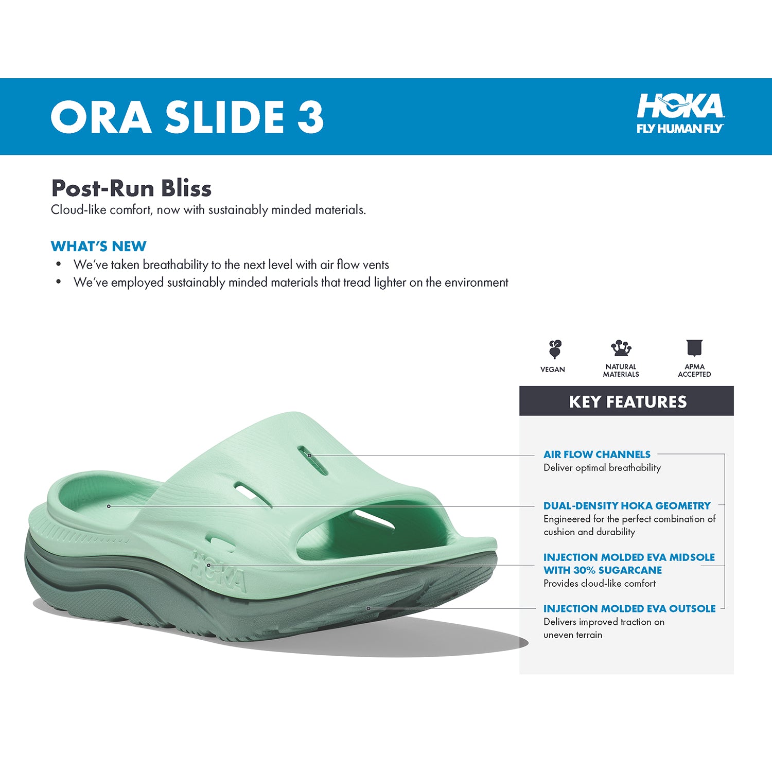 Unisex Hoka one one Unisex Hoka Ora Recovery Slide 3 White/White EVA White/White EVA