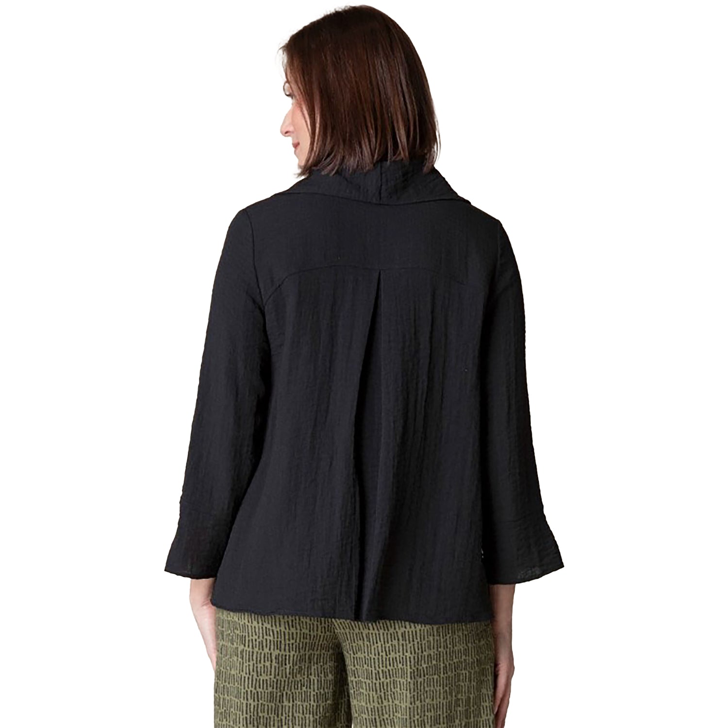 Womens Habitat Women's Habitat Swing Pocket Cowl Neck Top Black Black