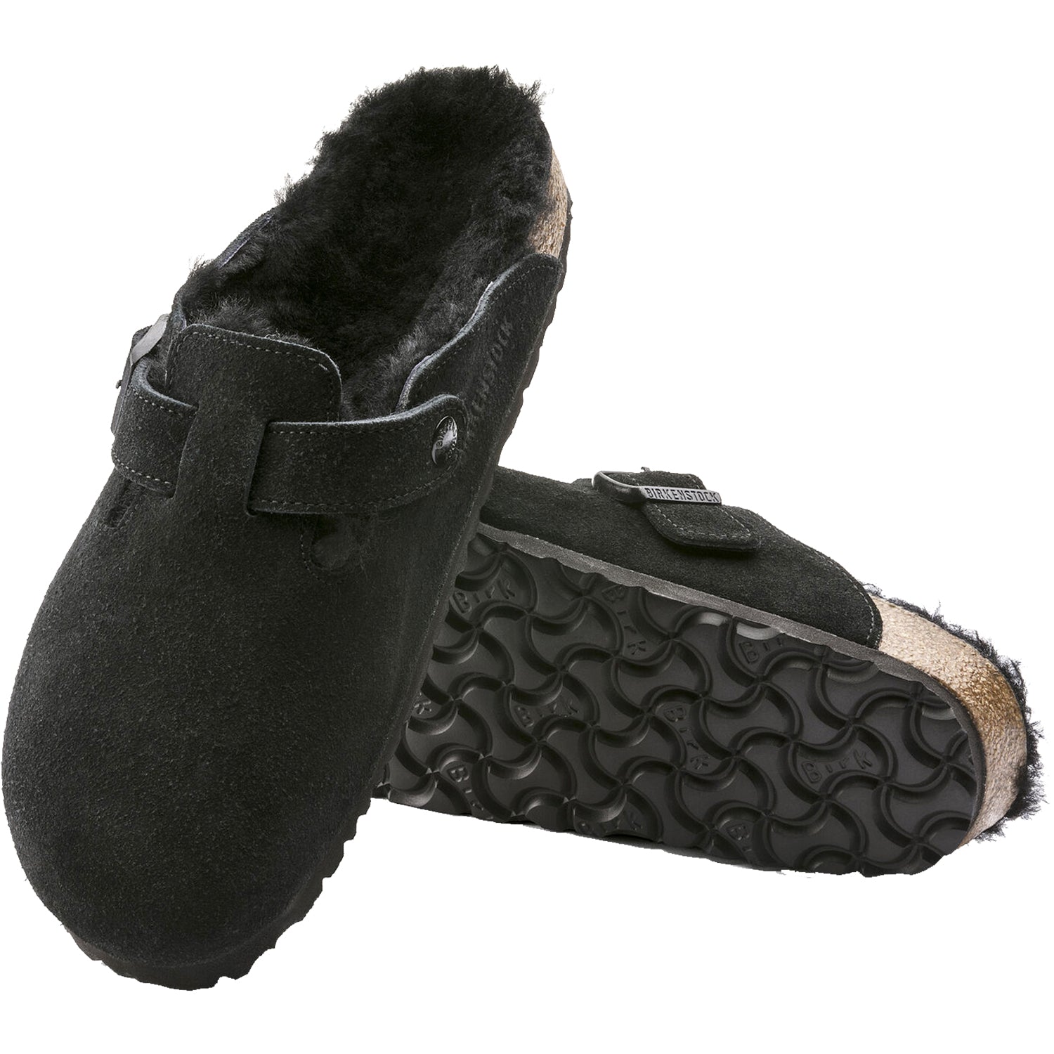 Unisex Birkenstock Unisex Birkenstock Boston Shearling Black Suede Black Suede