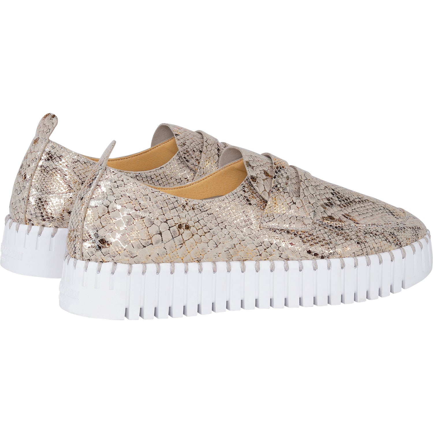 Womens Ilse jacobsen Women's Ilse Jacobsen Tulip 3868 Platform Loafer Wheat Metallic Synthetic Wheat Metallic Synthetic