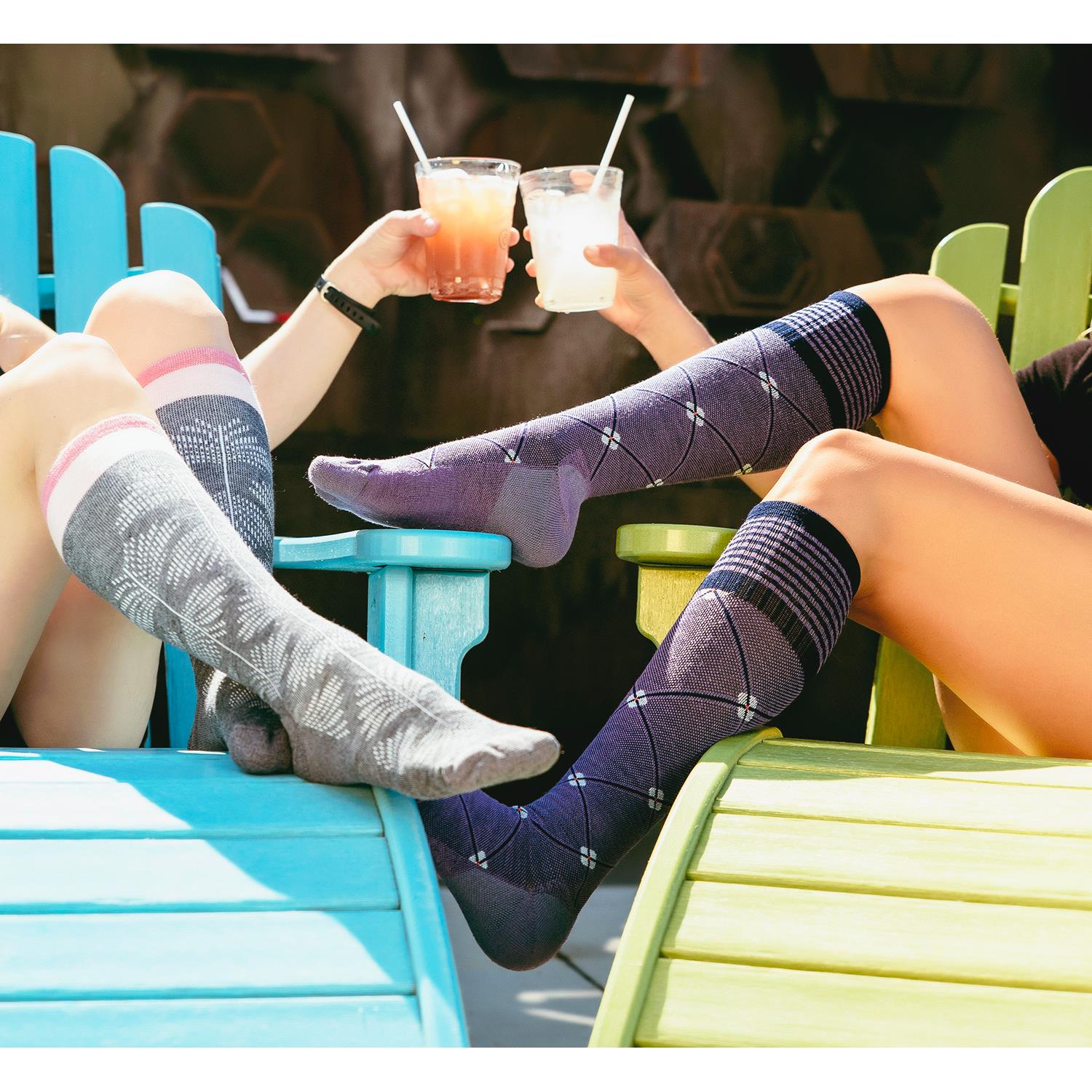 Womens Sockwell Women's Sockwell Elevation Knee High Socks 20-30 mmHg Black Multi Black Multi