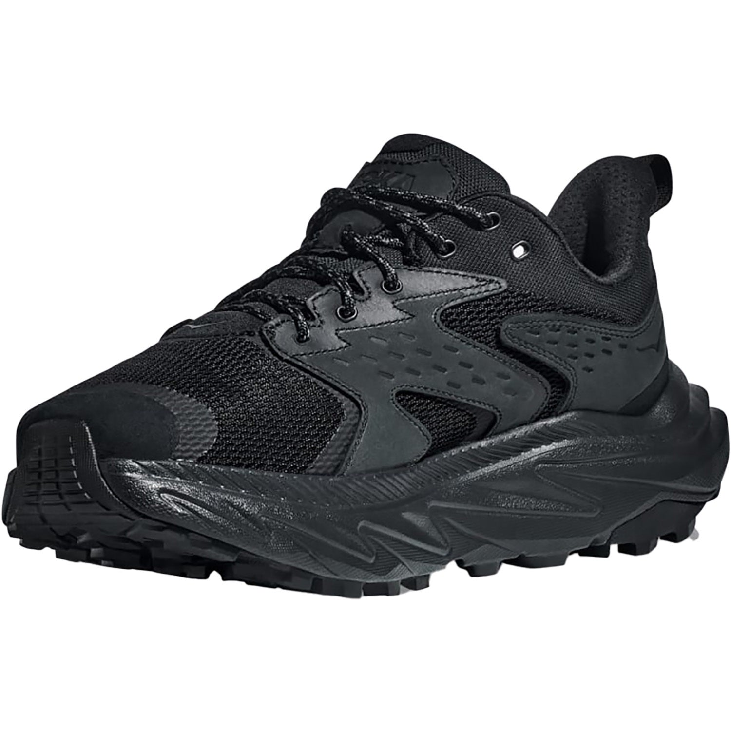 Mens Hoka one one Men's Hoka Anacapa 2 Low GTX Black/Black Nubuck Black/Black Nubuck