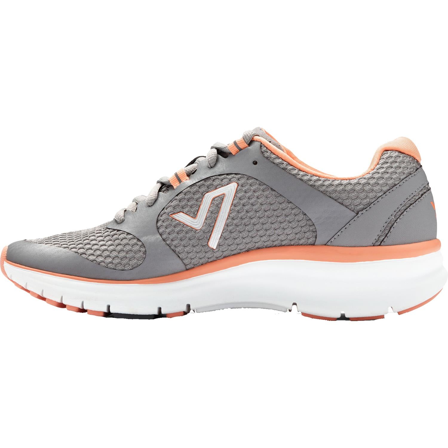 Womens Vionic Women's Vionic Elation 1.0 Grey/Coral Synthetic Mesh Grey/Coral Synthetic Mesh
