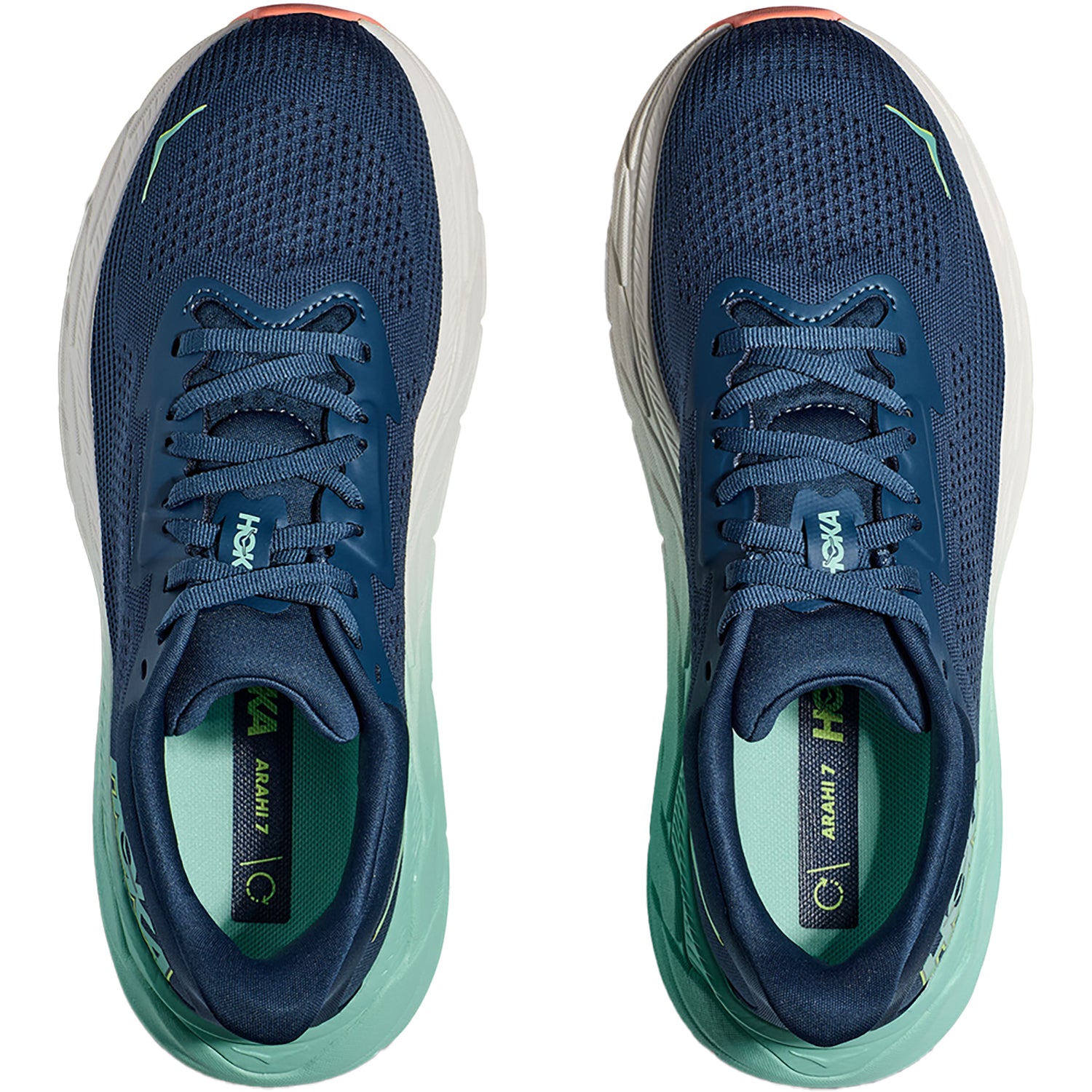 Womens Hoka one one Women's Hoka Arahi 7 Midnight/Seafoam Mesh Midnight/Seafoam Mesh
