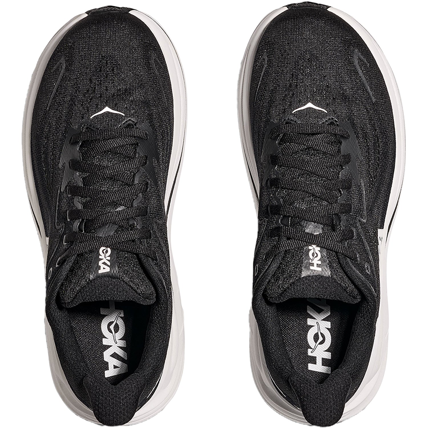 Womens Hoka one one Women's Hoka Clifton 10 Black/White Black/White
