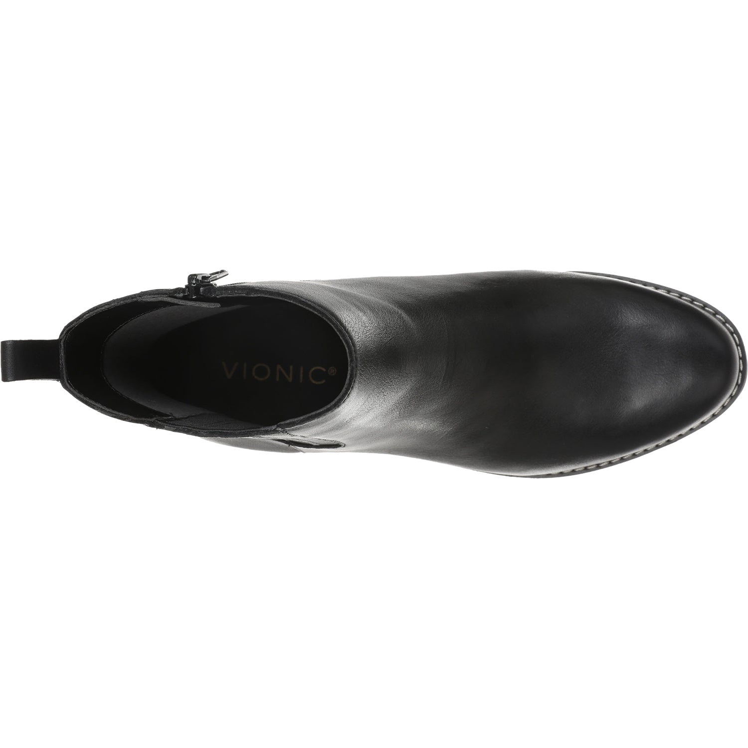 Womens Vionic Women's Vionic Aria Water Resistant Black Leather Black Leather