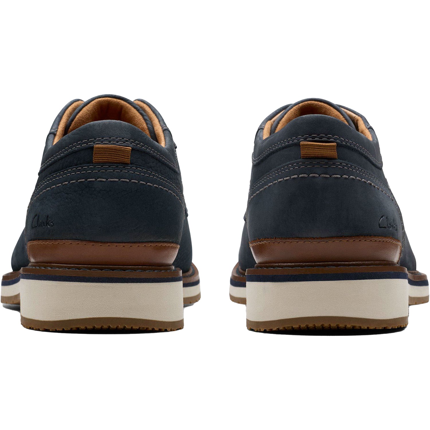 Mens Clarks Men's Clarks Monahan Plain Navy Nubuck Navy Nubuck
