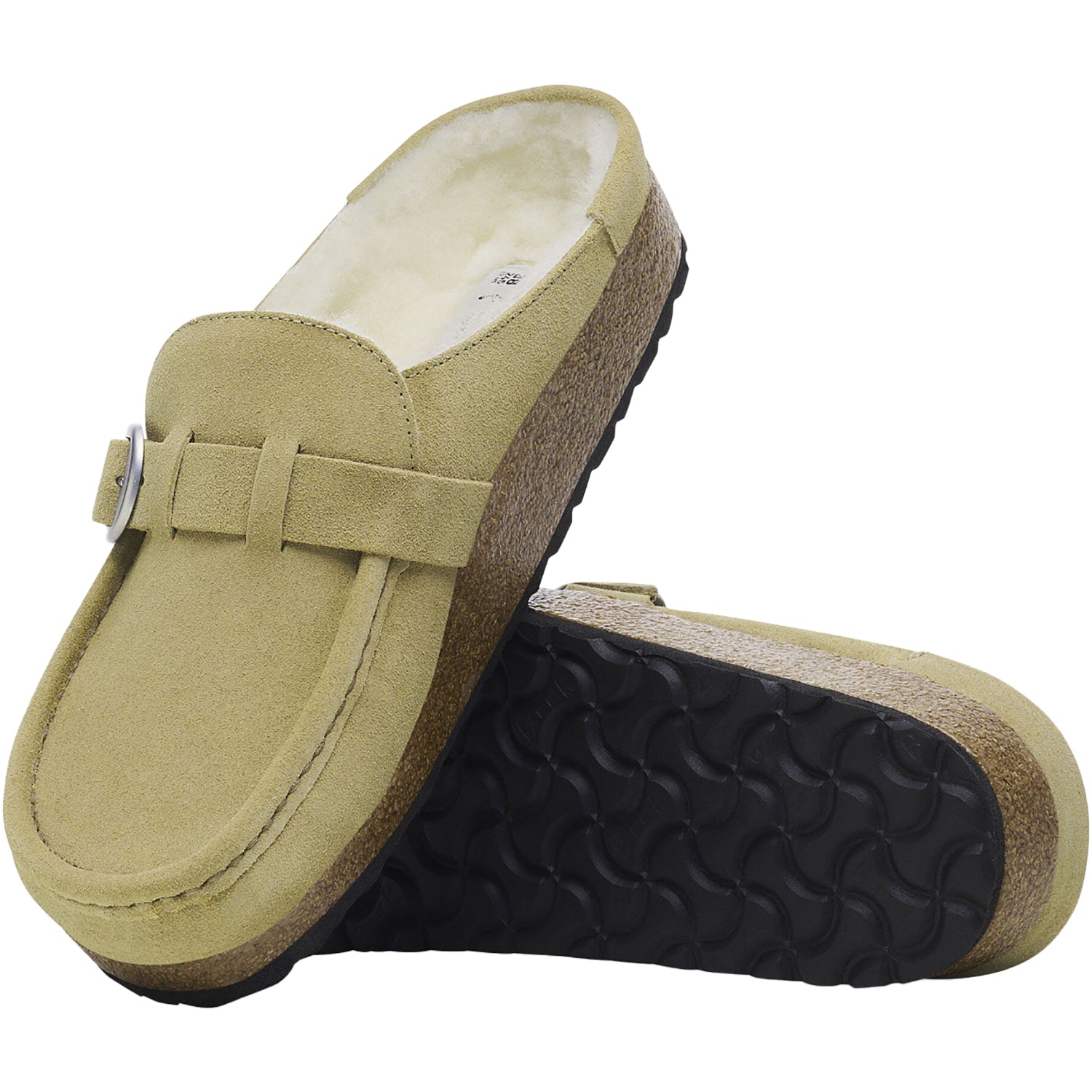 Womens Birkenstock Women's Birkenstock Buckley Shearling Taupe Suede Taupe Suede