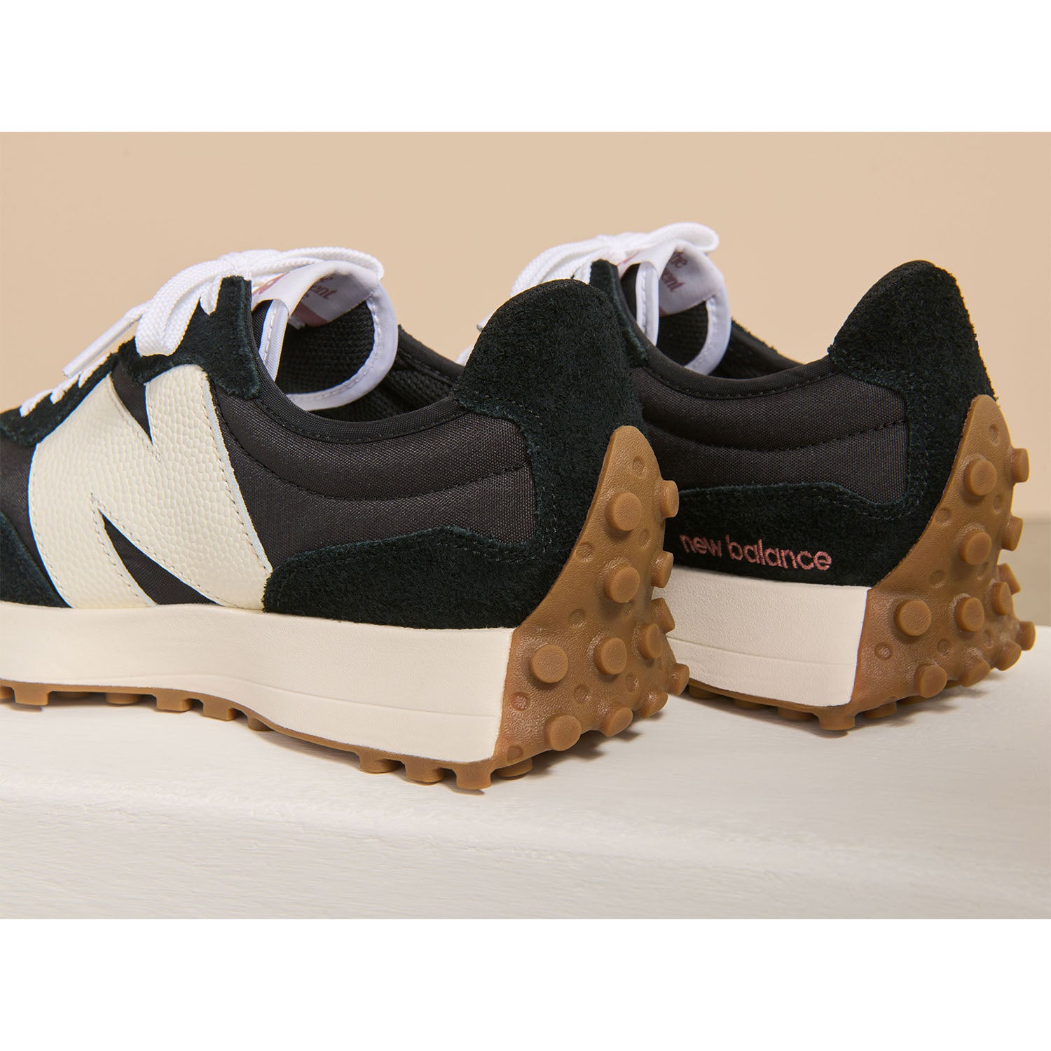Womens New balance Women's New Balance WS327BL Black/White Suede Black/White Suede