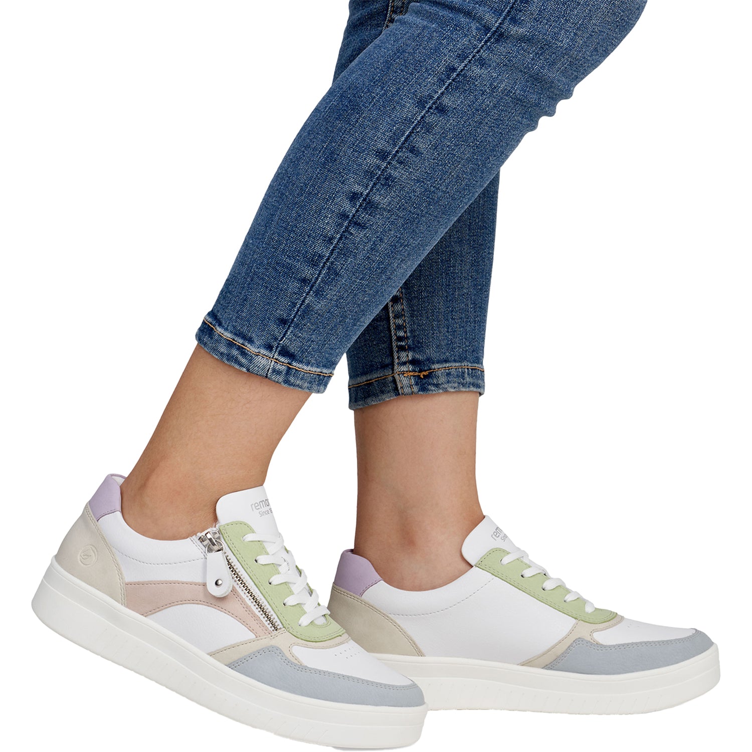 Womens Remonte Women's Remonte D0J01-87 Kendra 01 Blue/Weiss/Cream/Rose Leather Blue/Weiss/Cream/Rose Leather