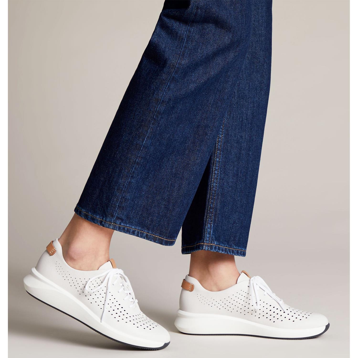Womens Clarks Women's Clarks Un Rio Tie Navy Nubuck Navy Nubuck