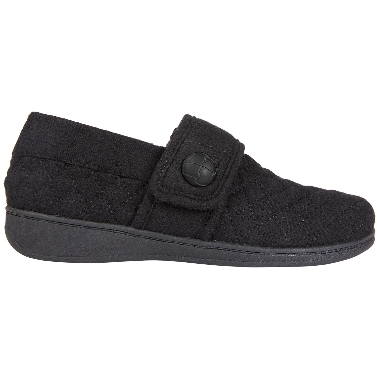 Womens Vionic Women's Vionic Jackie Slippers Black Flannel Black Flannel