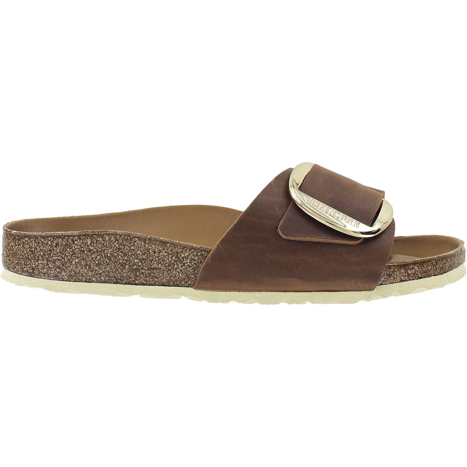 Womens Birkenstock Women's Birkenstock Madrid Big Buckle Cognac Oiled Leather Cognac Oiled Leather