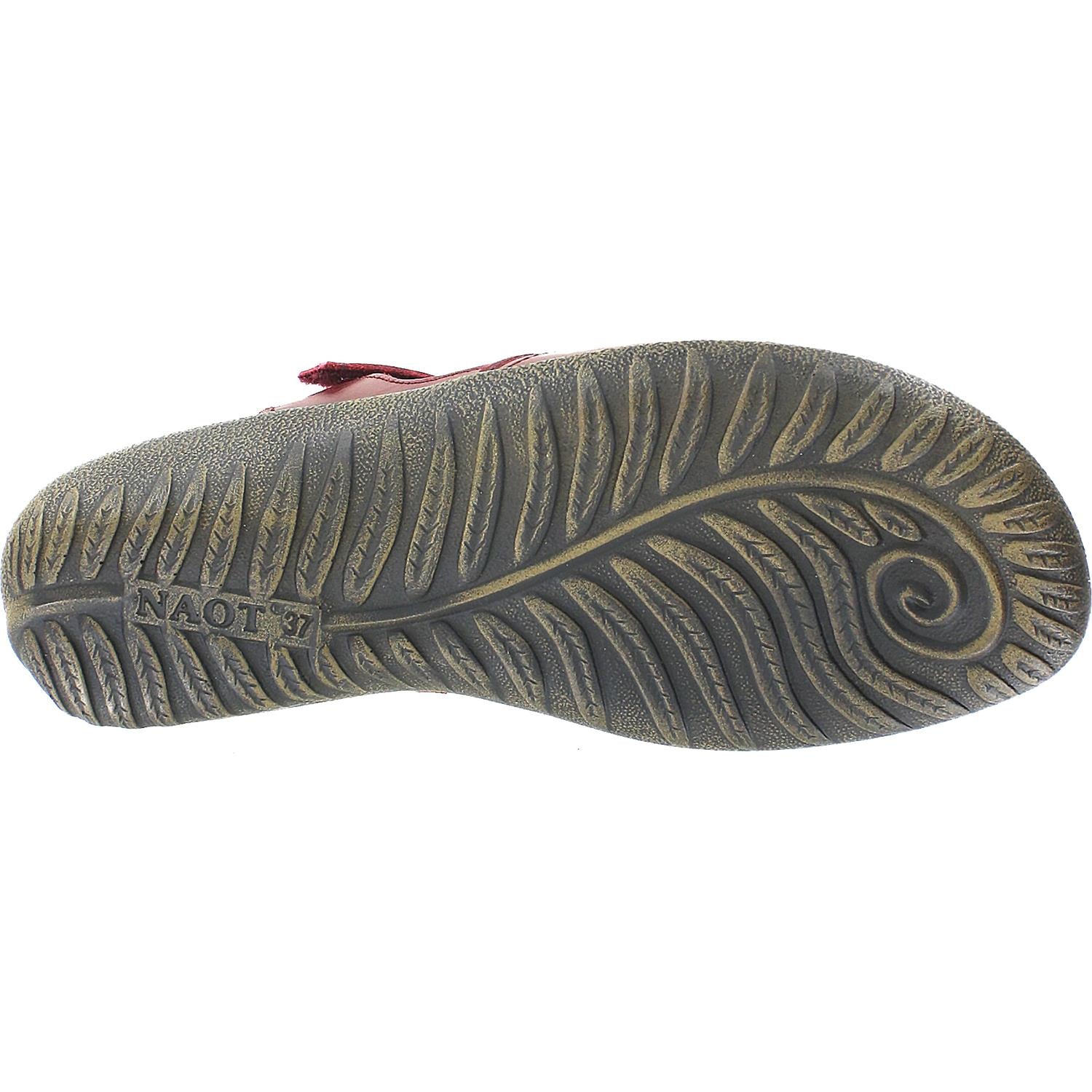 Womens Naot Women's Naot Arataki Rumba Red Leather Rumba Red Leather