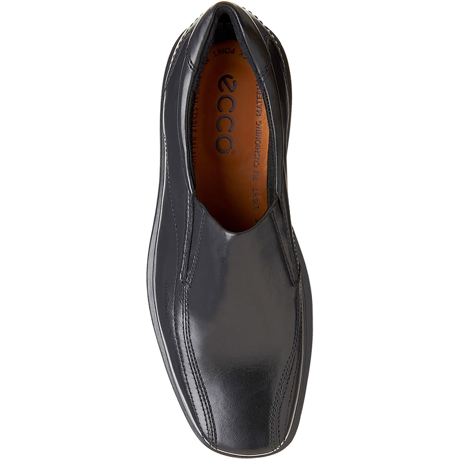 Mens Ecco Men's Ecco Helsinki Bicycle Toe Slip-On Black Leather Black Leather